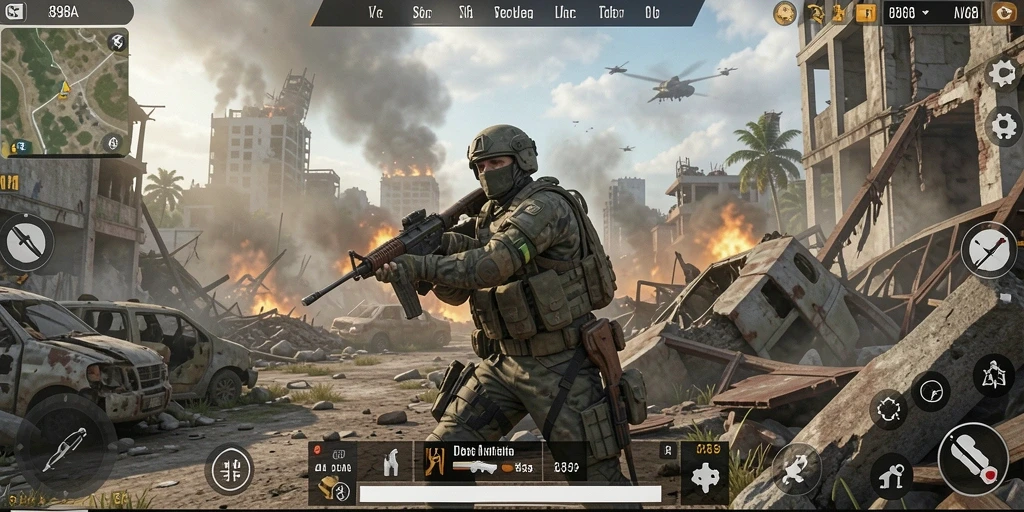 Tangkapan layar gameplay TPS yang menampilkan pertempuran seru.