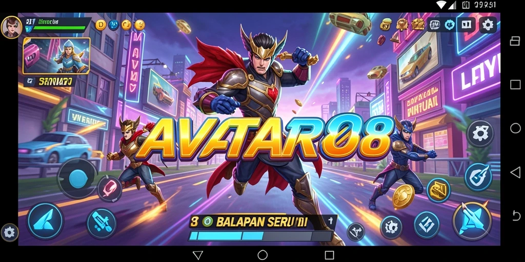Tampilan gameplay AVATAR808 yang mendebarkan dan memukau.