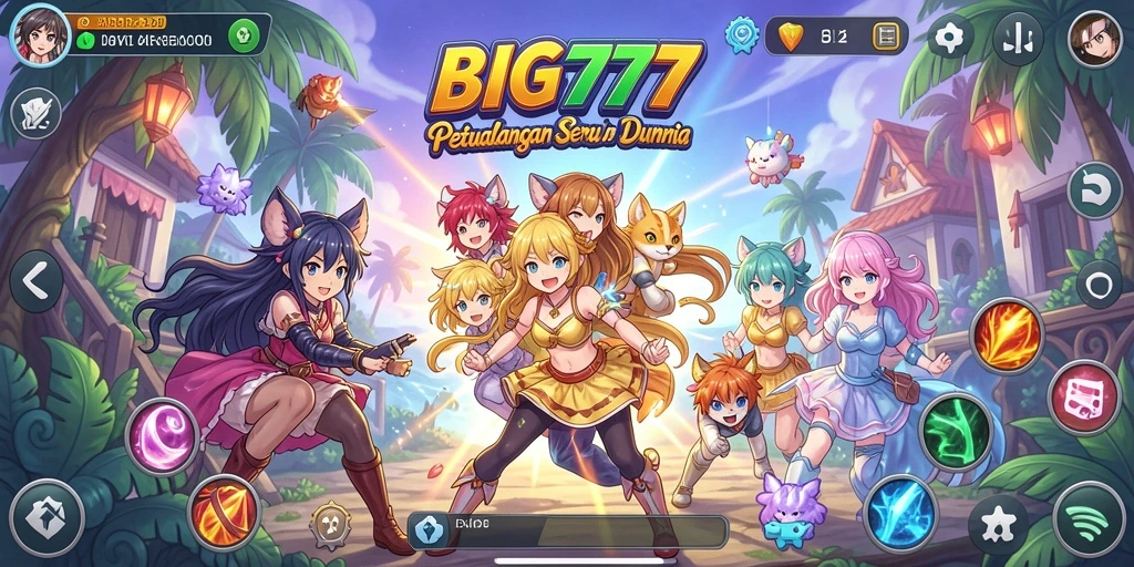 Tampilan gameplay seru dalam BIG777 dengan karakter Anime ikonik.