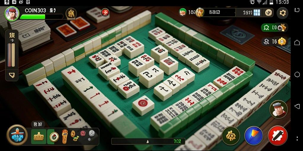 Screenshot COIN303 menampilkan gameplay Mahjong yang seru dan menantang.