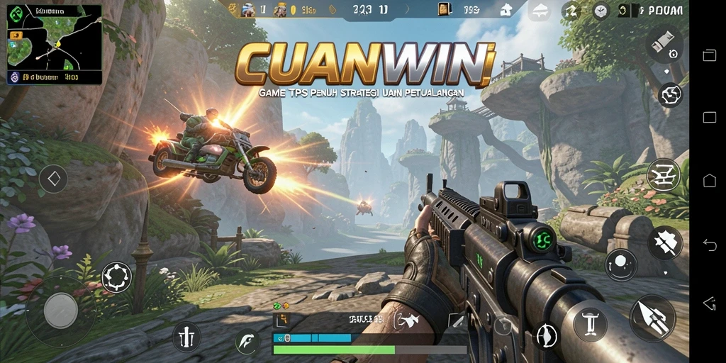 Gameplay seru dalam CUANWIN dengan aksi tembak-tembakan intens.