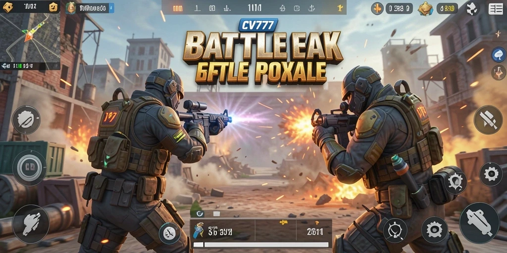 Tampilan mendebarkan permainan Battle Royale CV777.