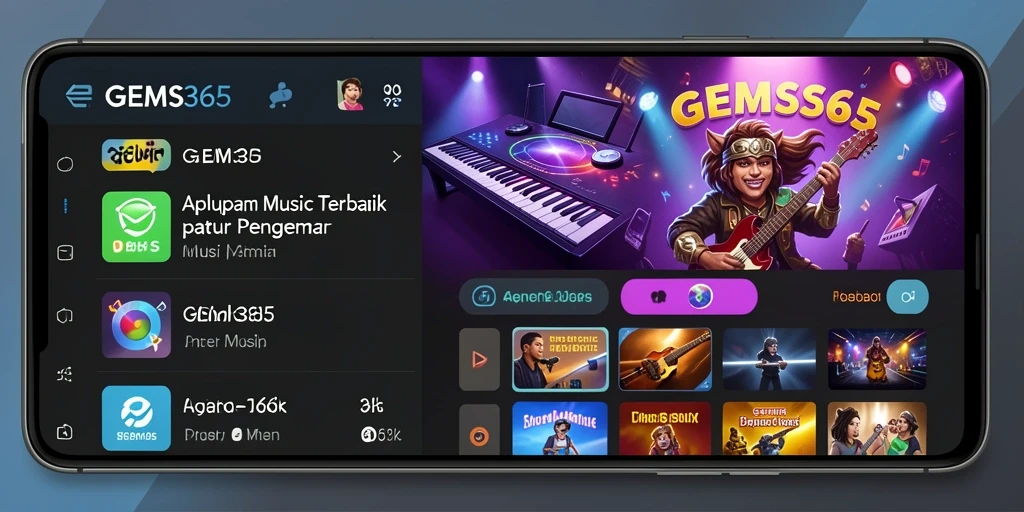 Tampilan gameplay interaktif dalam GEMS365 yang seru dan menantang.