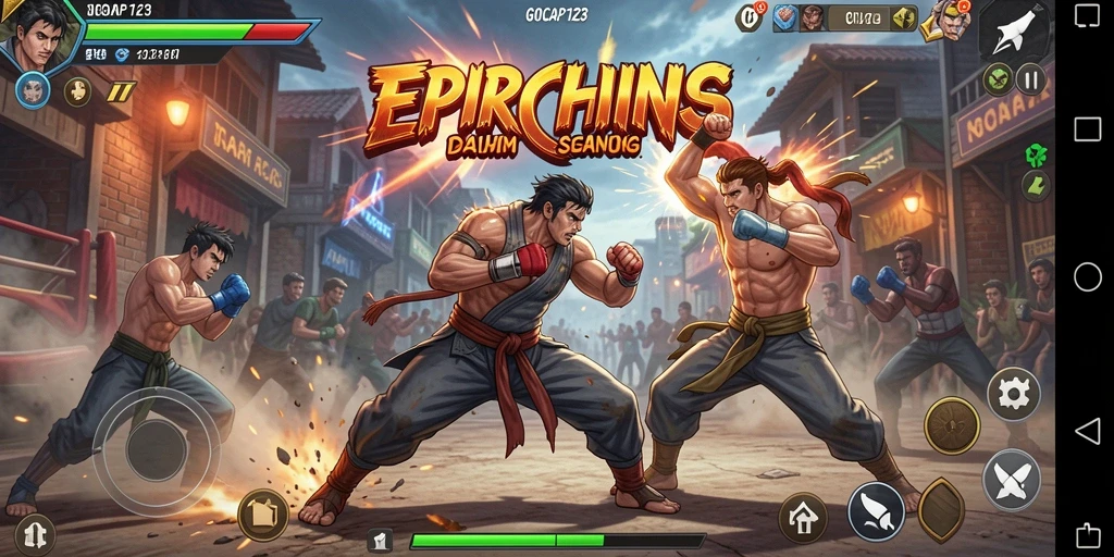 Tampilan gameplay GOCAP123 menunjukkan pertarungan yang seru dan mendebarkan.