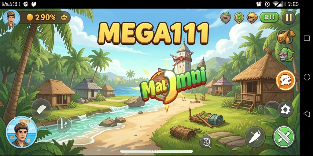 Tampilan permainan MEGA111 yang penuh warna dan menarik.