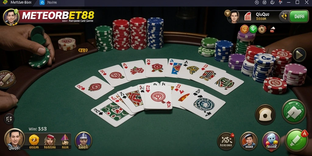 Tangkapan layar gameplay QiuQiu yang seru di METEORBET88.