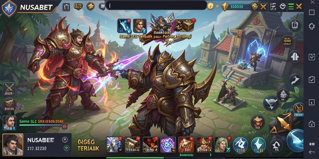 Tampilan gameplay mendebarkan dalam NUSABET dengan strategi SLG yang menarik.