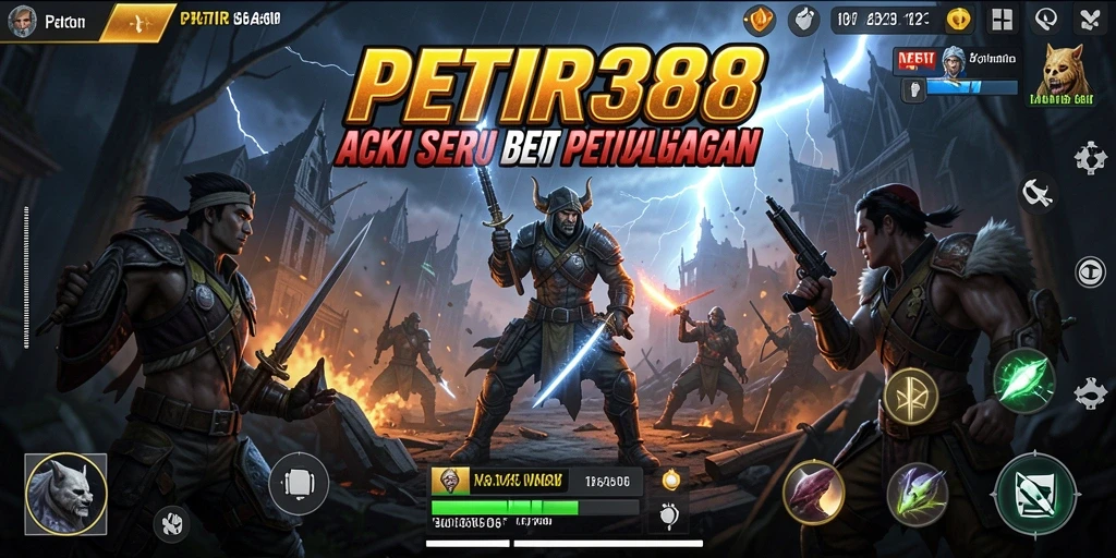 Screenshot gameplay seru dari PETIR388 dengan aksi bertarung yang intens.