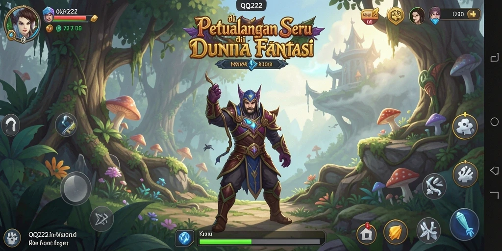 Screenshot menampilkan aksi seru dalam game QQ222.