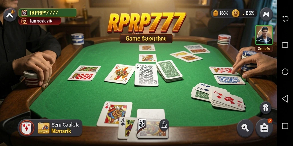 Gameplay seru RPRP777 dalam permainan Gaple online.