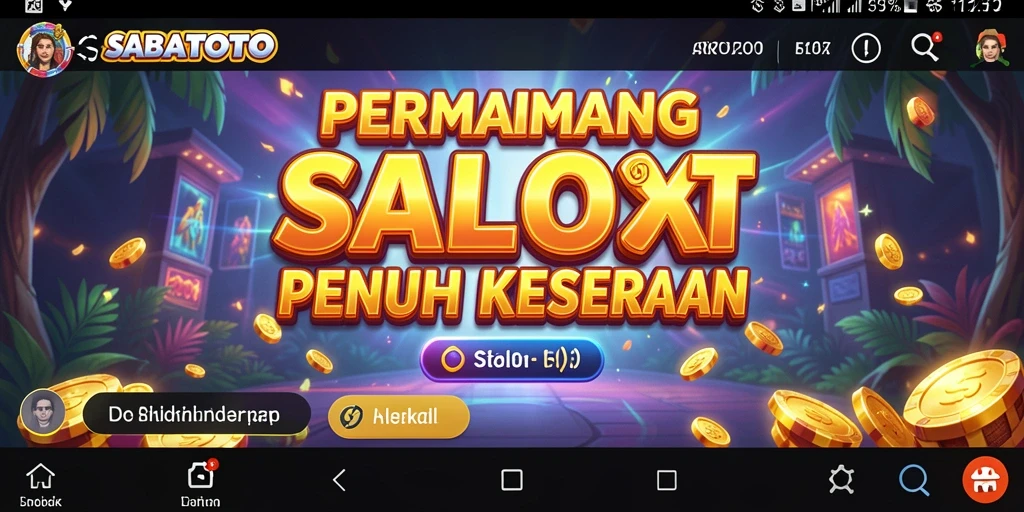 Screenshot gameplay SABATOTO, menunjukkan keseruan permainan slot.