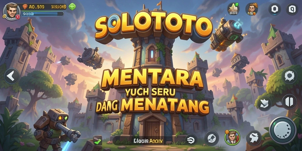 Tampilan gameplay menarik dari SOLOTOTO saat mempertahankan menara.