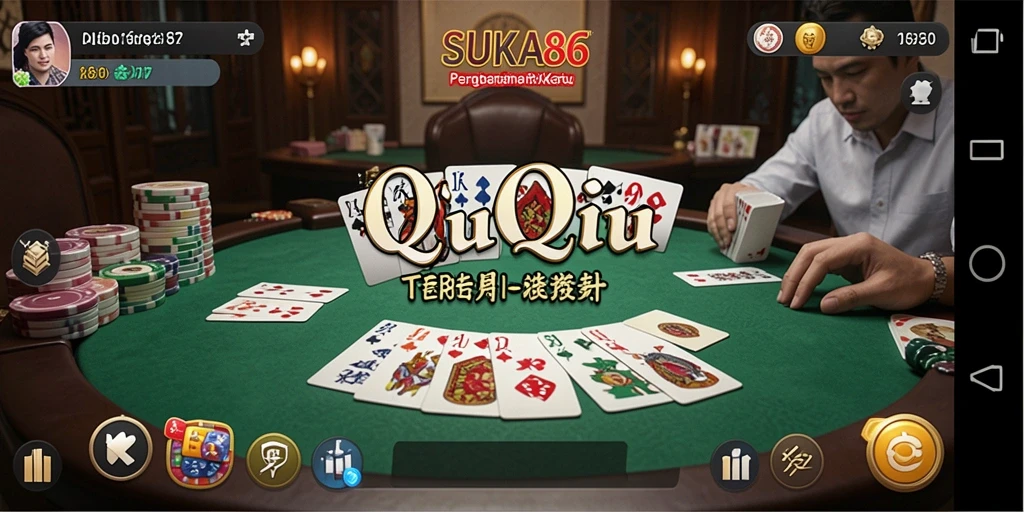 Tampilan gameplay QiuQiu dalam SUKA86 yang seru.