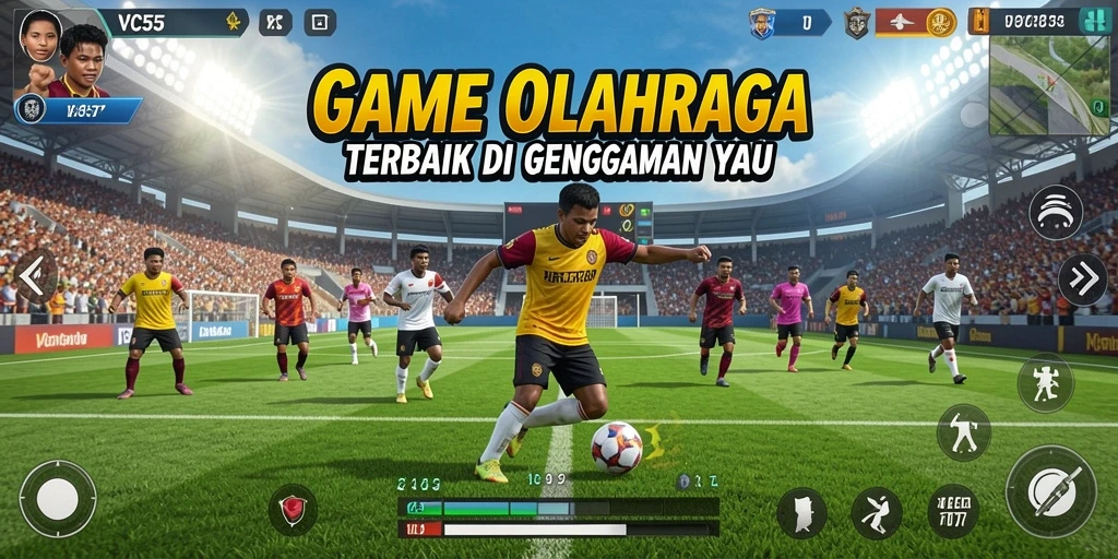 Tampilan gameplay VC55 yang seru dan penuh aksi olahraga.