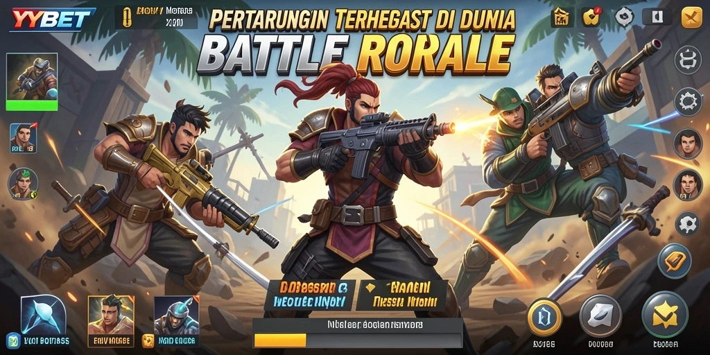 Tampilan seru dari gameplay Battle Royale YYBET